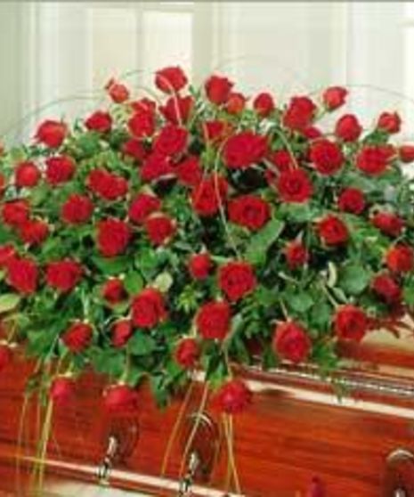 Red Rose Casket Spray